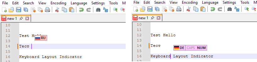 Keyboard Layout Indicator - Индикатор раскладки у текстового курсора (каретки)